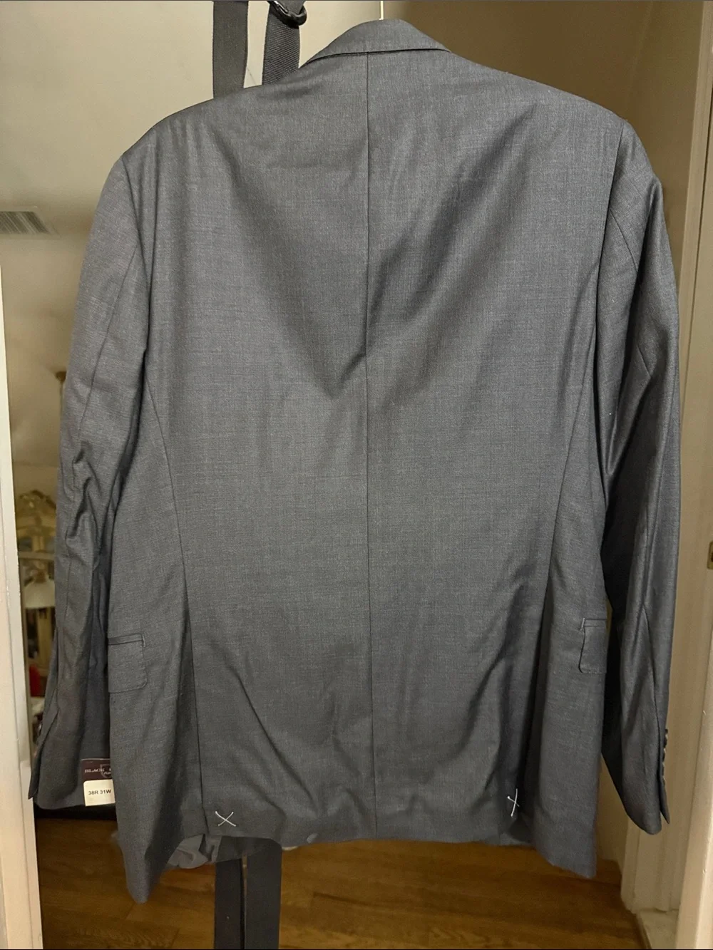 Black Brown 1826 Dark Gray Two-Button Suit Blazer